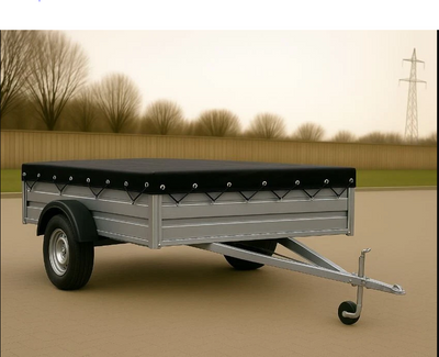 Trailer Cover Boxed Corners Waterproof PVC Tarp Tie Down Bungee Cord Heavy 650GS