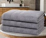 1Pc Grey Bath Sheet Pure Cotton 380GSM