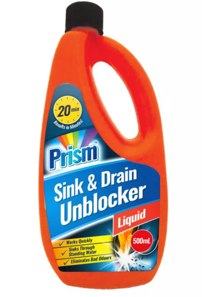 Sink Drain Cleaning Bathroom Unblocker Plughole Dissolves Hair Sludge 500ml