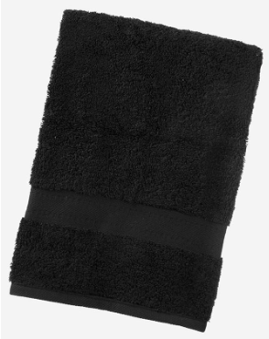 1Pc Black Face Towel Pure Cotton 550GSM