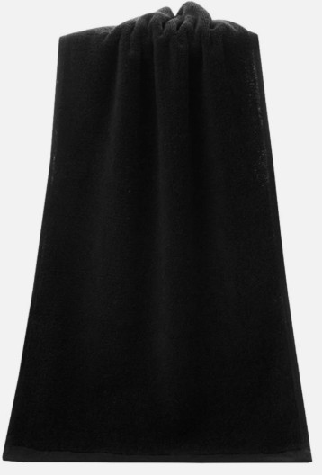 1Pc Black Bath Towel Pure Cotton 550GSM
