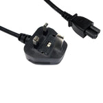1.8m UK 3 Pin Plug To IEC C5 Cloverleaf Laptop cable