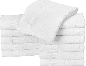 1Pc White FaceTowel Pure Cotton 350GSM