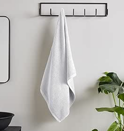 1Pc White Hand Towel Pure Cotton 350GSM