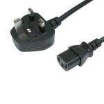 1.8m UK 3 Pin Plug To IEC C13 (Kettle lead ) PC power Cable