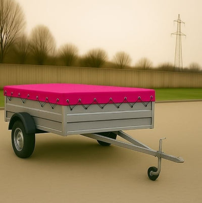 Trailer Cover Boxed Corners Waterproof PVC Tarp Tie Down Bungee Cord Heavy 650GS