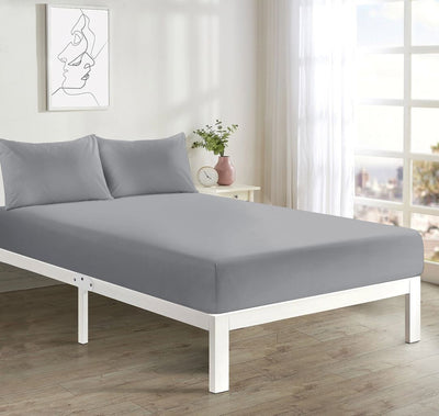 Microfiber Fitted Bed Sheet with Pillowcase 30cm 40cm Extra Deep Luxury Plain