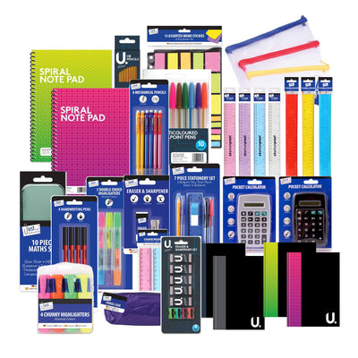 Stationery Set Back to School 92pcs Pen Pencil Ruler Calculator Highlighter