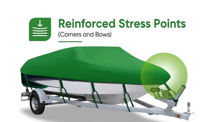 5FT-30FT Waterproof Boat Speedboat Cover Heavy Duty Fish Ski V-Hull Marine