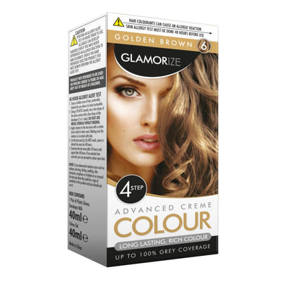 Golden Brown Hair Dye No. 6 Women Ladies Root Touch Up Fade Resistant Colour