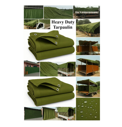Waterproof Canvas Tarpaulin Picnic Blanket Shade Canopy Emergency Sheet car Boat