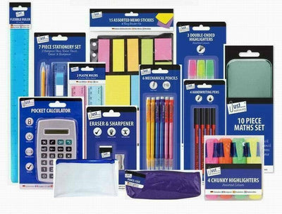 59 Pcs Stationery Set Back to School Pen Pencil Ruler Calculator Highlighter Set